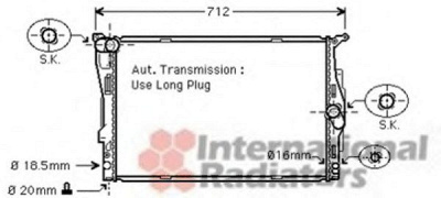 VAN WEZEL 06002303 -  Радиатор, охлаждение двигателя